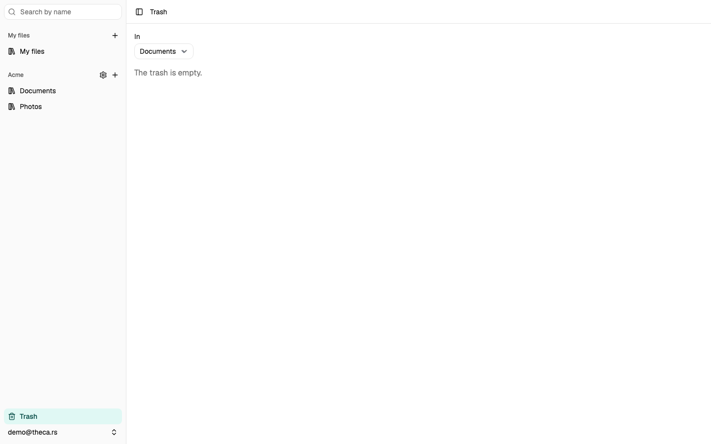 Deleted files, ready to restore